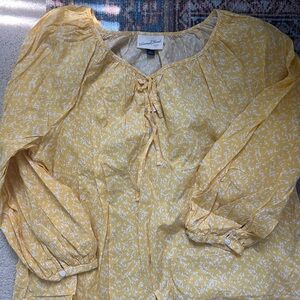 Yellow Floral Women's Top by Universal Thread